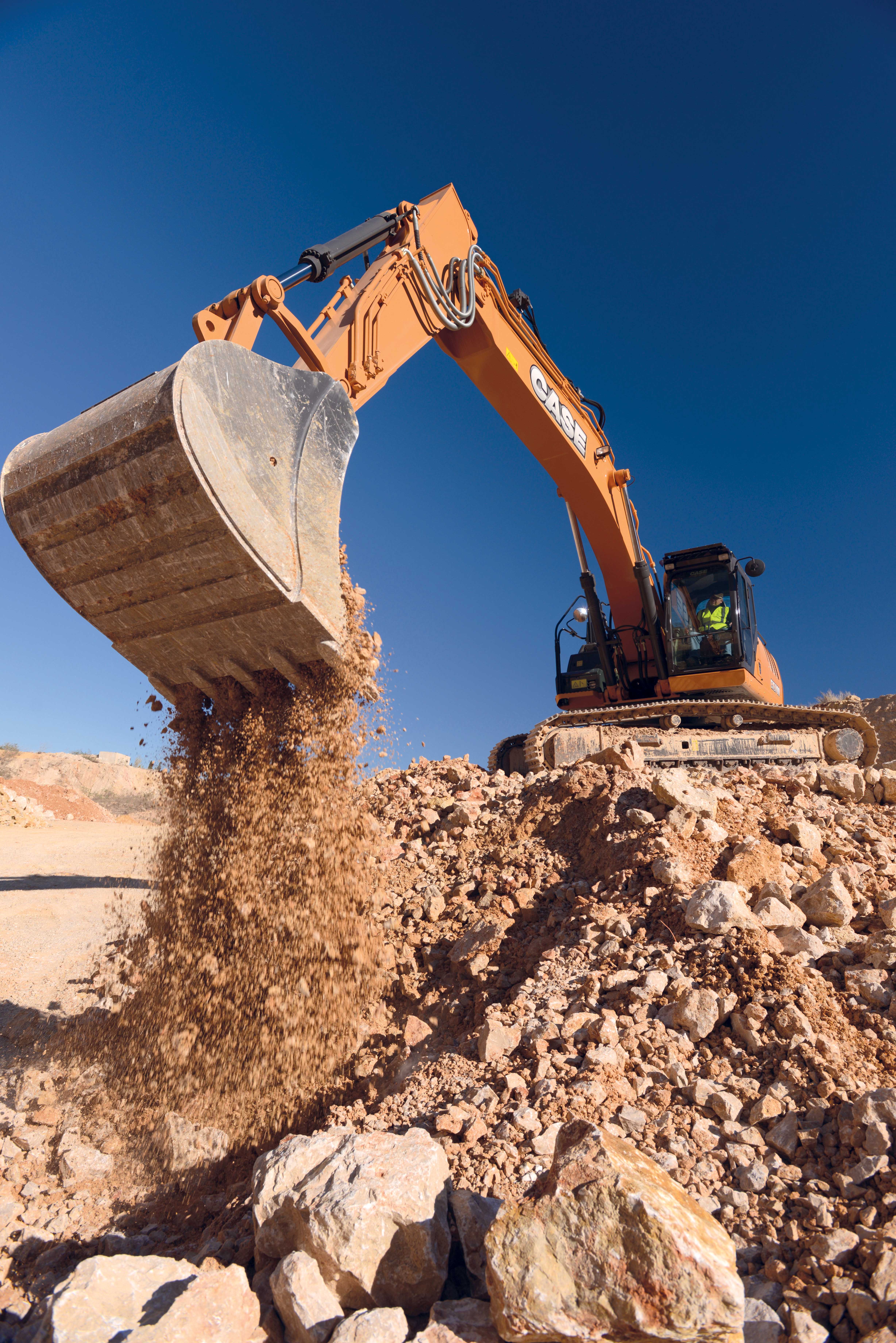 Case excavator features comfort cab