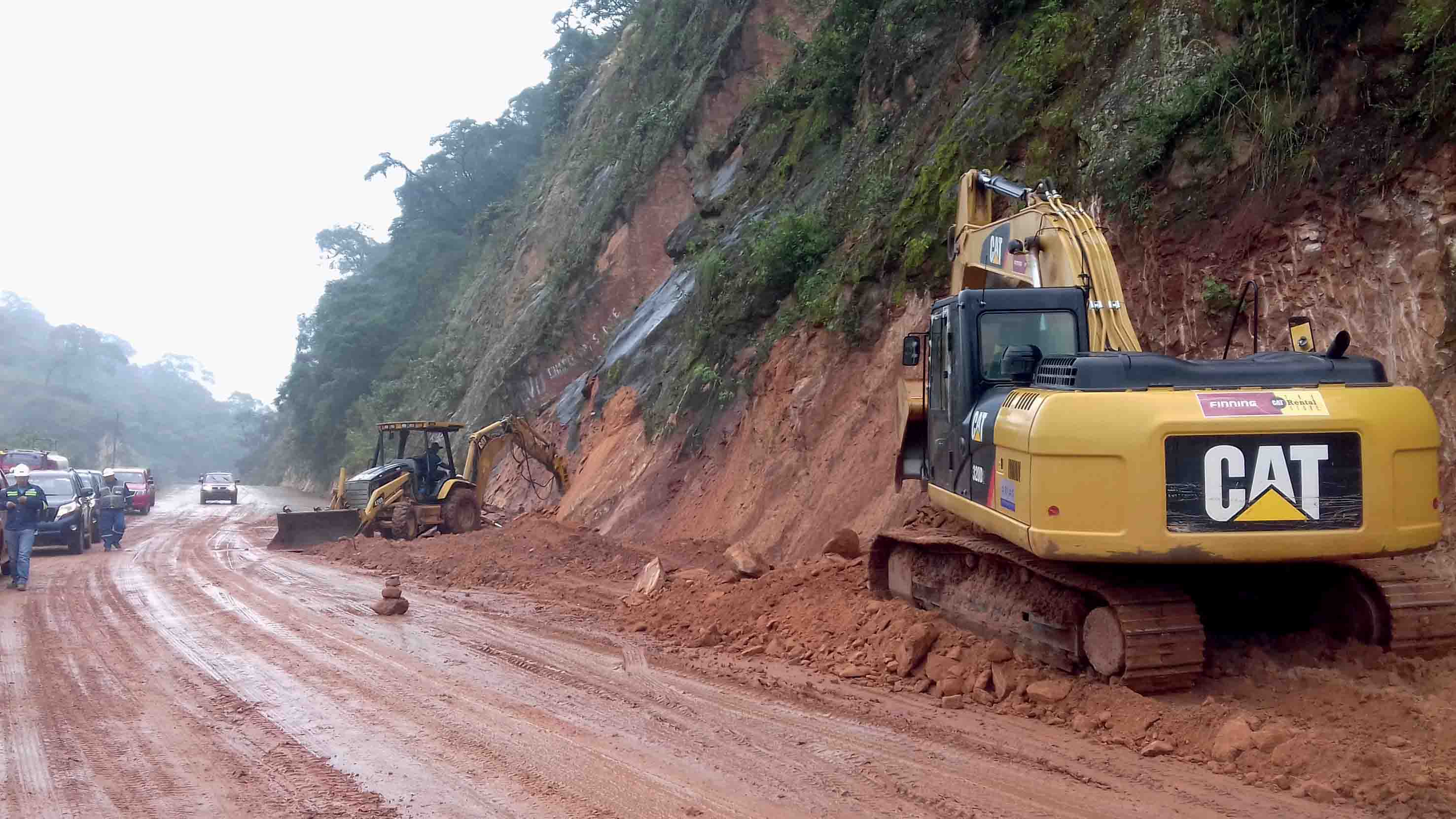 Securing the sides of the hillsides 