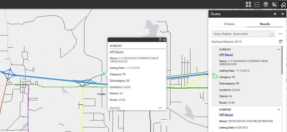 A landing page greets transport department