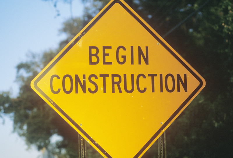 HMS construction sign