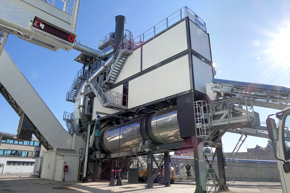 Marini claims its innovative asphalt batching plant offers high RAP use