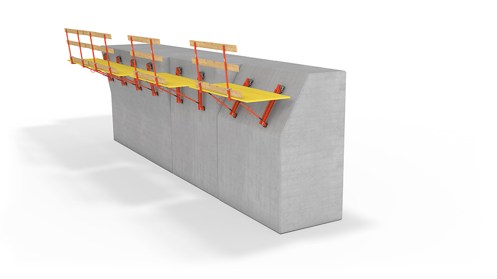 For short bridge superstructures up to 200m long, the VGK Cantilevered Parapet Bracket is a safe, rational and efficient solution