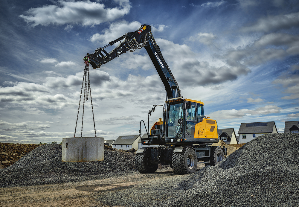 The new Hyundai wheeled excavator can carry out a wide array of duties