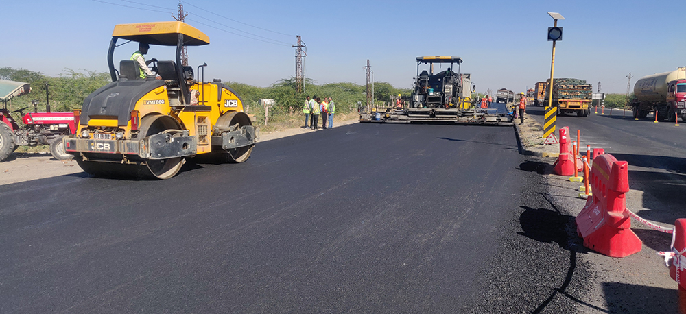 Sripath’s PGXpand®, a Bitumen-Friendly Polymer, used to improve rutting resistance of highway in Rajasthan, India.