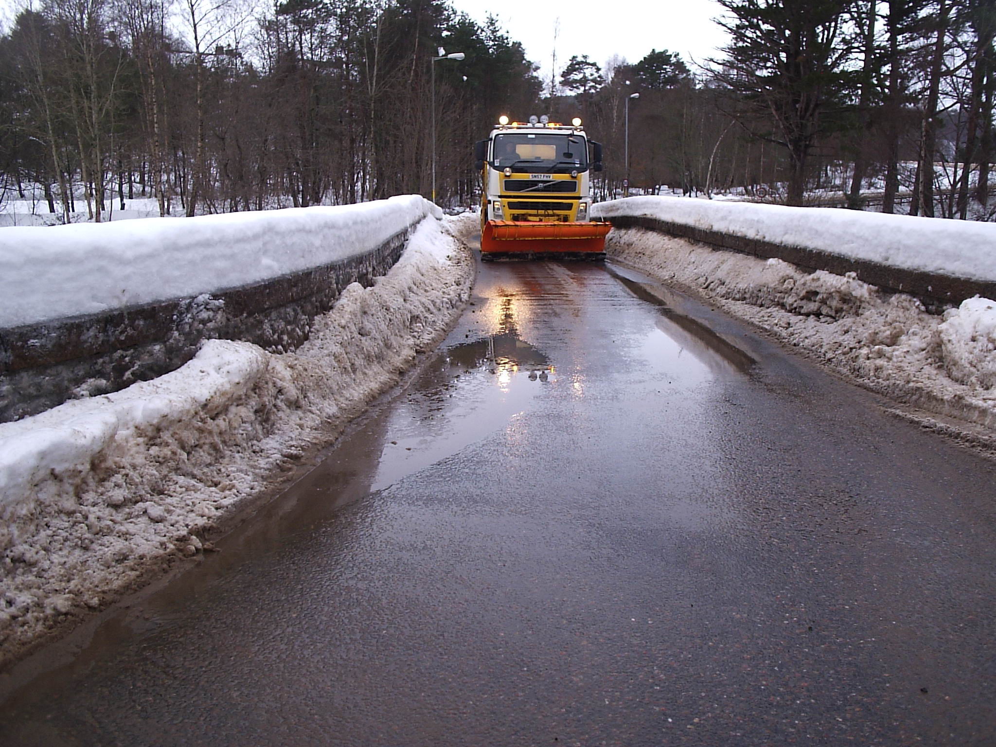 Snow Plough clearing snow and ice