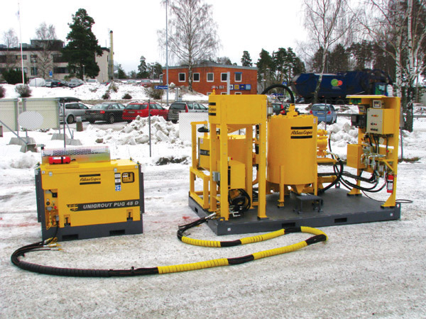 atlas copco grouting system