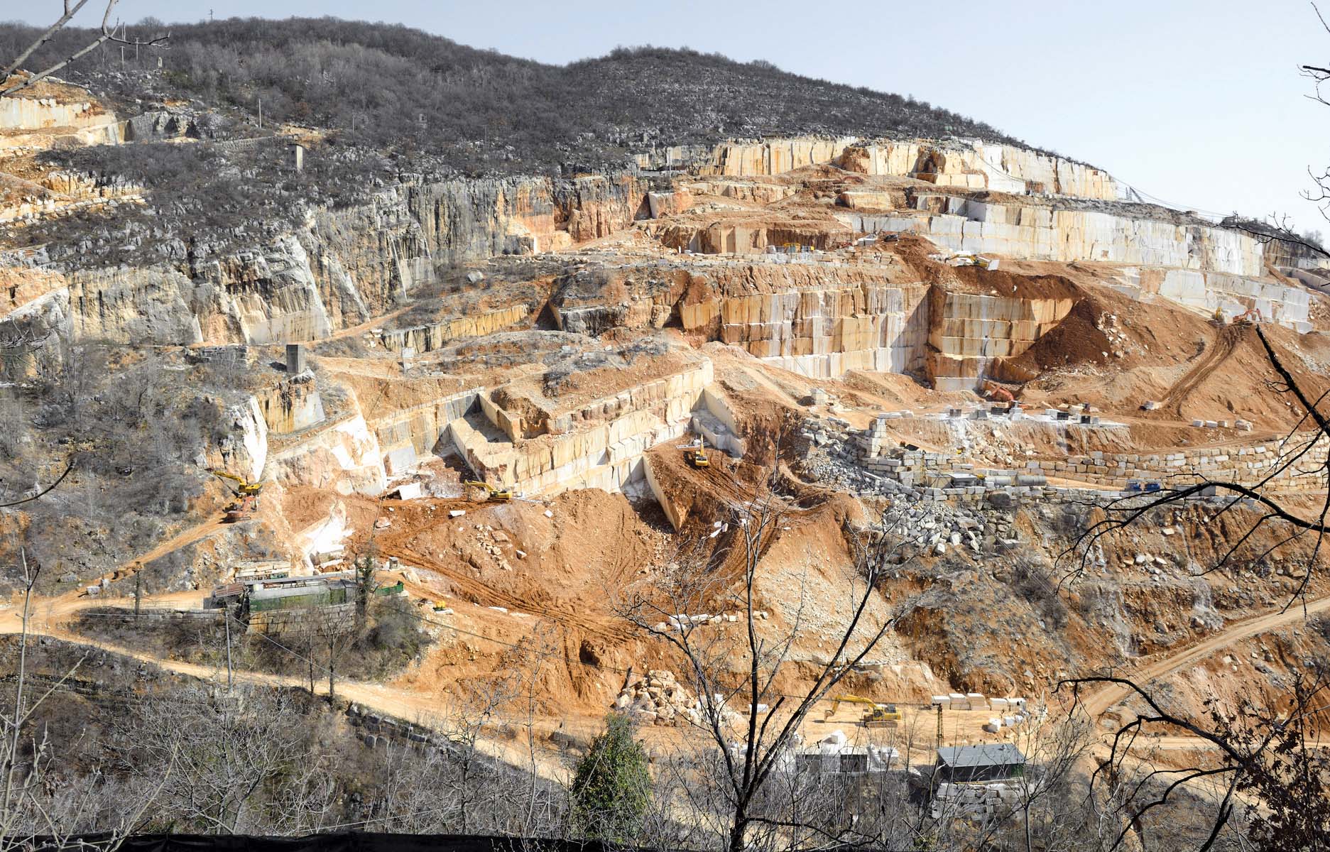 Botticino marble quarry 