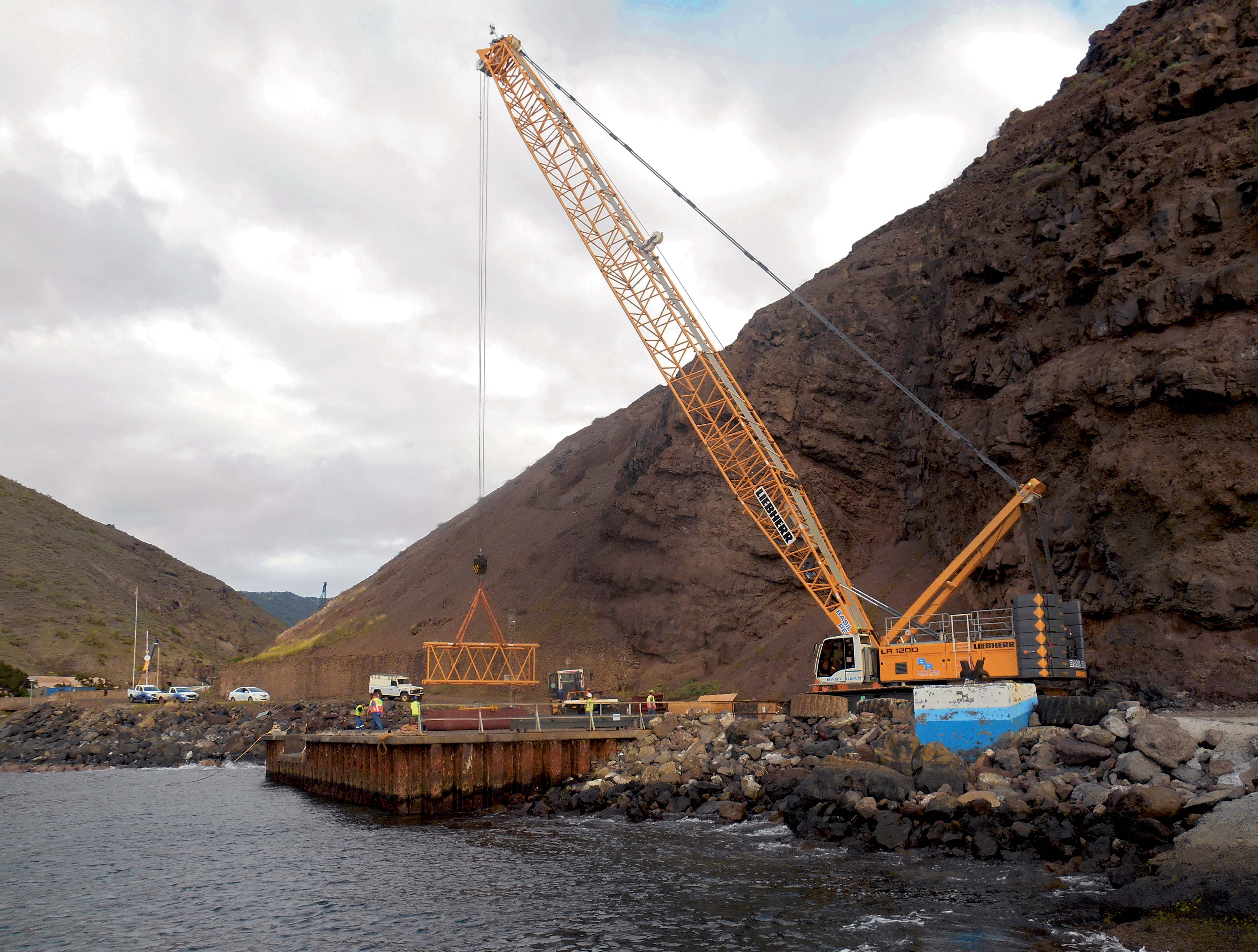 Liebherr LR1200 St Helena airport