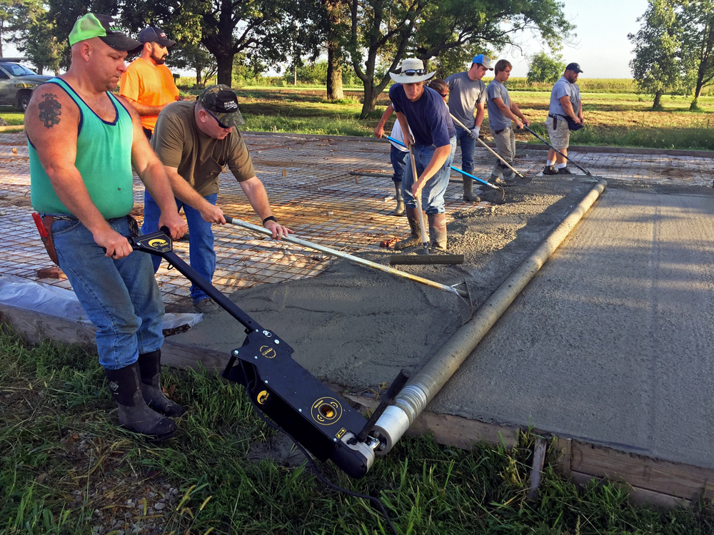 An efficient hand-screeding system is now offered