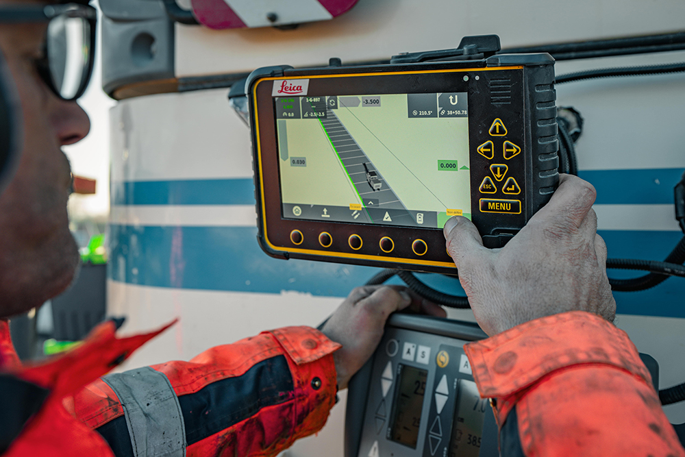 The screen on the machine gave the operator key information about the work in hand