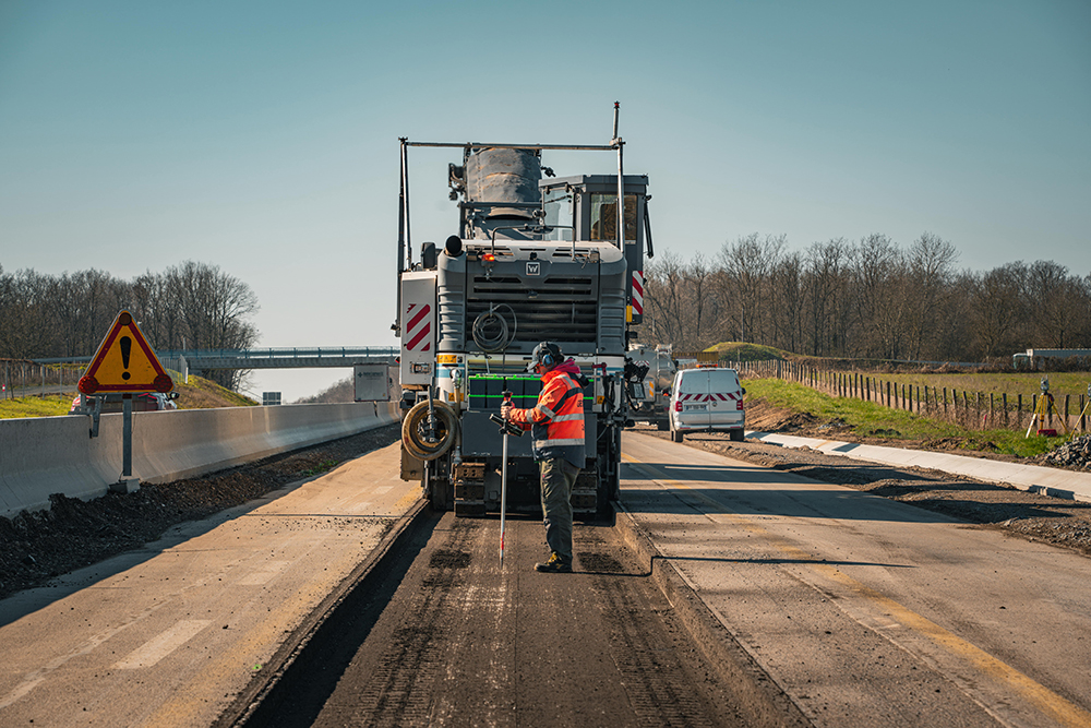 The Wirtgen milling machine was able to deliver a highway quality surface