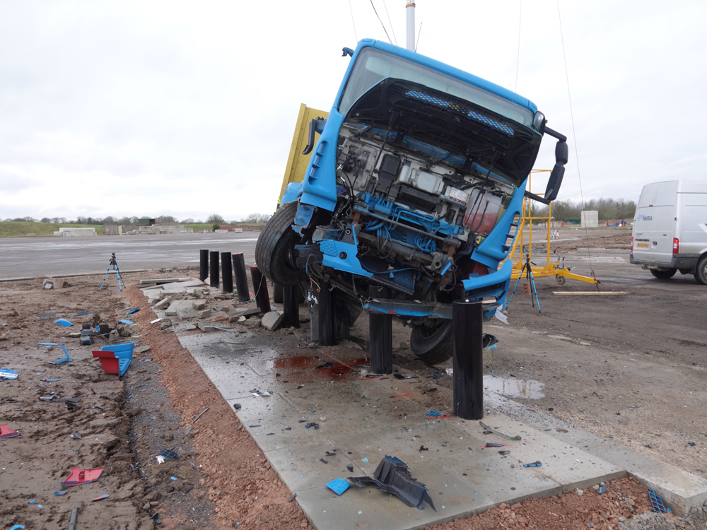 Heald’s Bridge Bollard System is crash-tested to IWA-14 standards against an 18tonne N3C vehicle