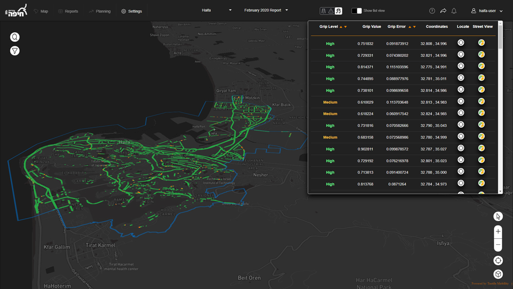 An automatically created crowdsourced map that shows road friction can be used to locate and treat slippery roads.