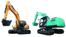 Hyundai and Kobelco excavators are highly productive