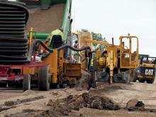 Excavation using a trencher 