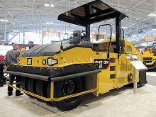 Caterpillar’s rubber tyred compactor