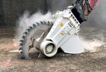 Simex now offers a powerful wheel saw attachment for excavators