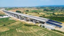 A landscape view of the viaduct which cuts across the Gallipoli Peninsula in south-western Turkey