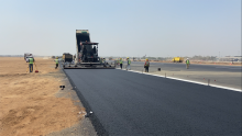 High paving quality was achieved at the airport through the use of equipment from Dynapac