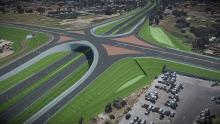 The Great Eastern Highway Bypass will reduce congestion by serving as a critical connector between two major highways in Perth, Australia. The project involves replacing the current signalized intersections with new grade-separated interchanges to better accommodate more than 60,000 motorists daily.