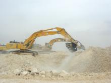 MB crusher buckets at work