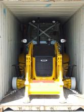 backhoe loader ready for shipment