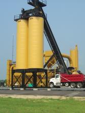 ADM's stationary self-erect asphalt storage silos