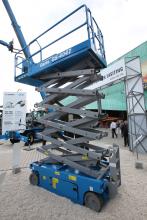 Terex Genie GS 4047 compact electric scissor lift, live at INTERMAT 2012