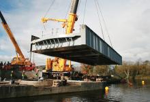 Portumna Bridge during refurbishment