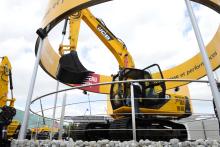 JCB JS210 crawler excavator, live at INTERMAT 2012