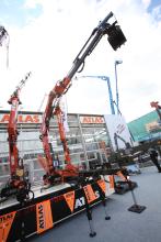 Atlas Maschinen AK96.3 truck loader, live at INTERMAT 2012