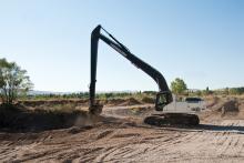 Hidromek’s long reach excavator 