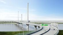 Artist’s impression of the completed Mersey Gateway Bridge