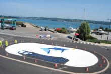 giant Océanopolis Brest logo made by Geveko Materials 