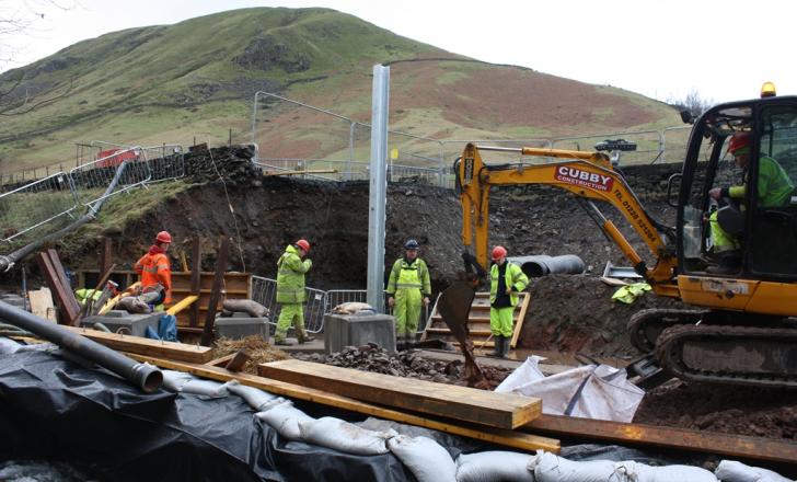 WH Barriers Cumbria Damaged road