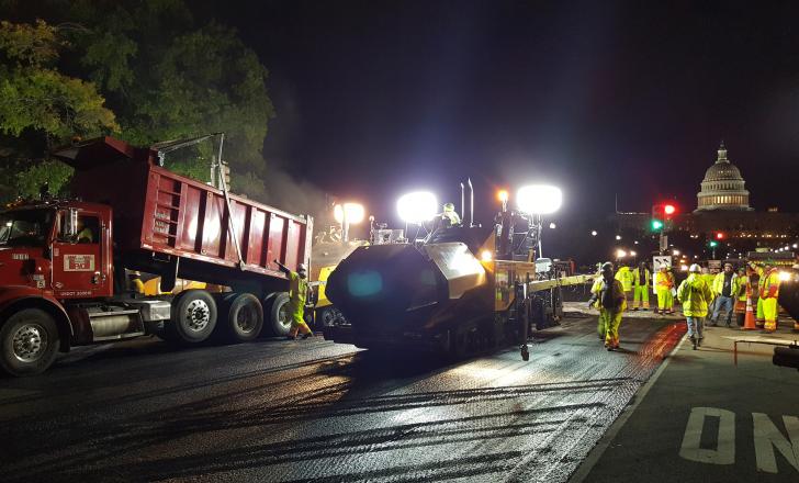 Fort Myer Construction paving job