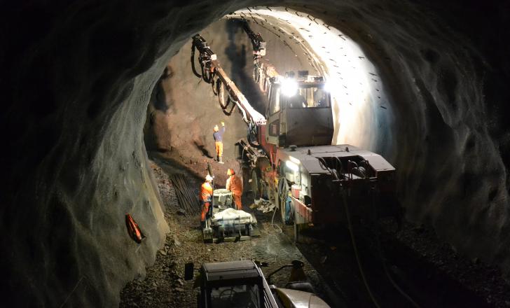 Iceland’s longest tunnel, the Norðfjarðargöng tunnel 