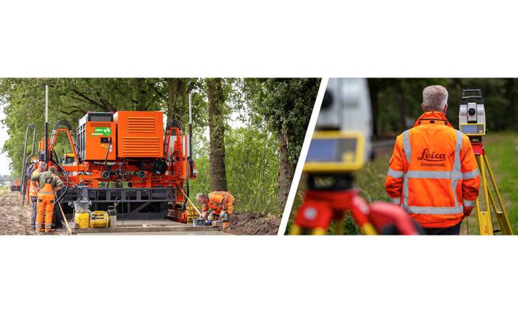 Roos Groep and Leica Geosystems have come together to deliver electric slipforming with machine control technology