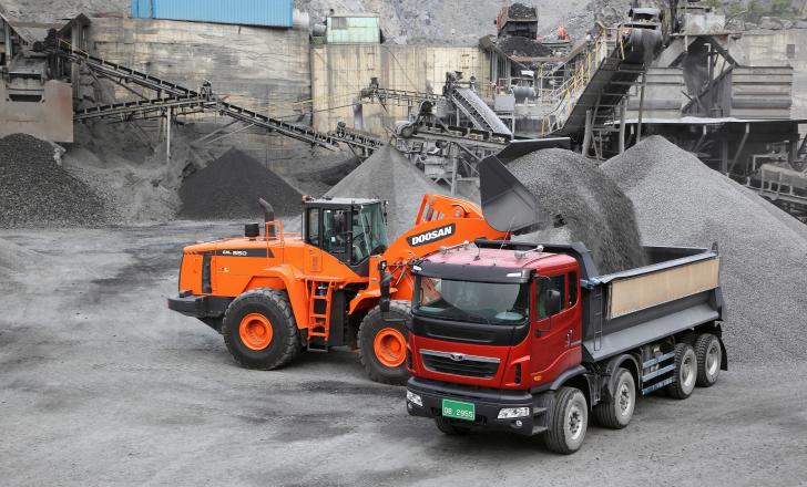 Doosan’s DL550 powerful wheeled loader 