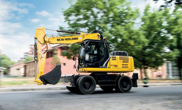 New Holland's B Series wheeled excavator