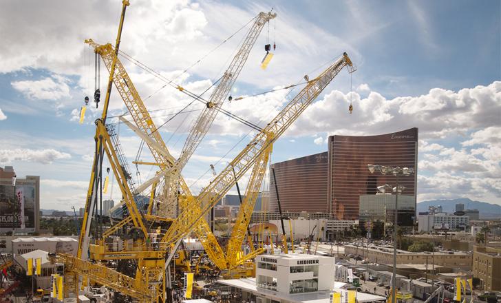 Liebherr’s stand at the Conexpo 2014 