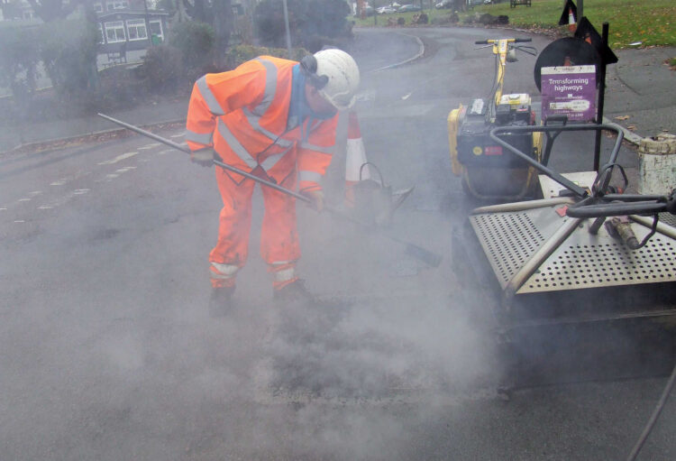 Road repairs work