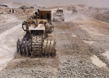 With mechanical excavation, rock cuttings are a more regular size and do not require secondary breaking