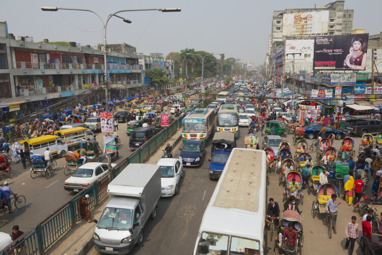 Bangladesh’s busy roads feature a wide variety of different users, presenting additional challenges for safety infrastructure - image © courtesy of Dmitry Chulov, Dreamstime.com