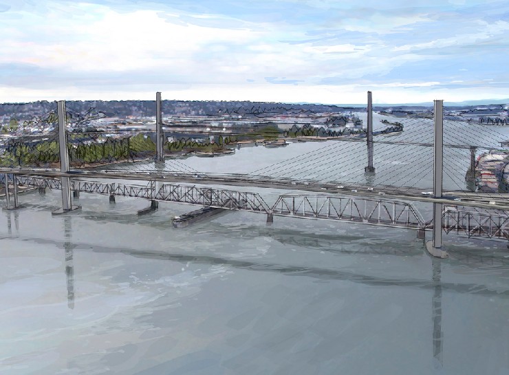 Artist impression of planned Pattullo Bridge replacement near Vancouver, Canada (photo courtesy of BC Ministry of Transportation and Infrastructure)