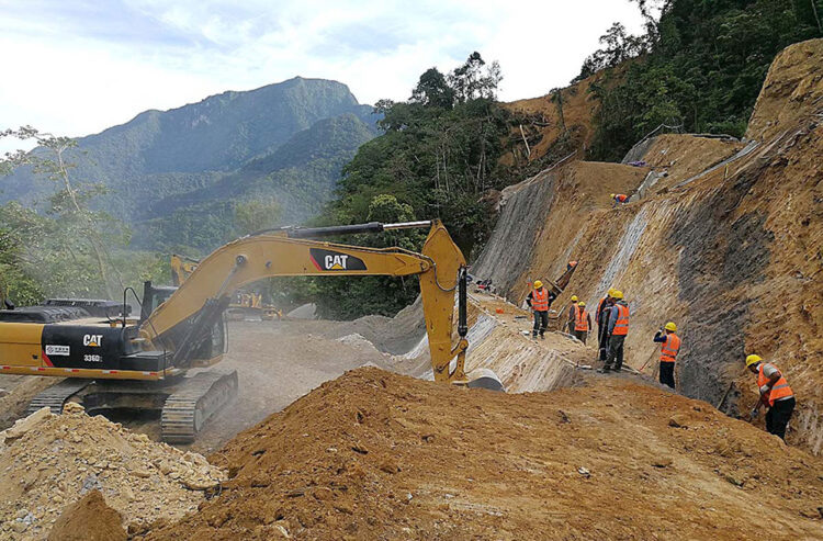 The earthmoving portion of the work