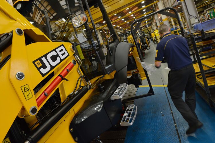 JCB is halting production at its UK factories
