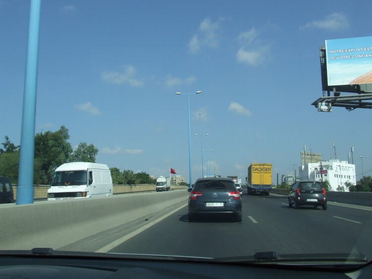 Morocco’s growing economy is leading to an increase in vehicle numbers, with key roads around its commercial centre, Casablanca, having to be widened to add capacity – image © courtesy of Mike Woof