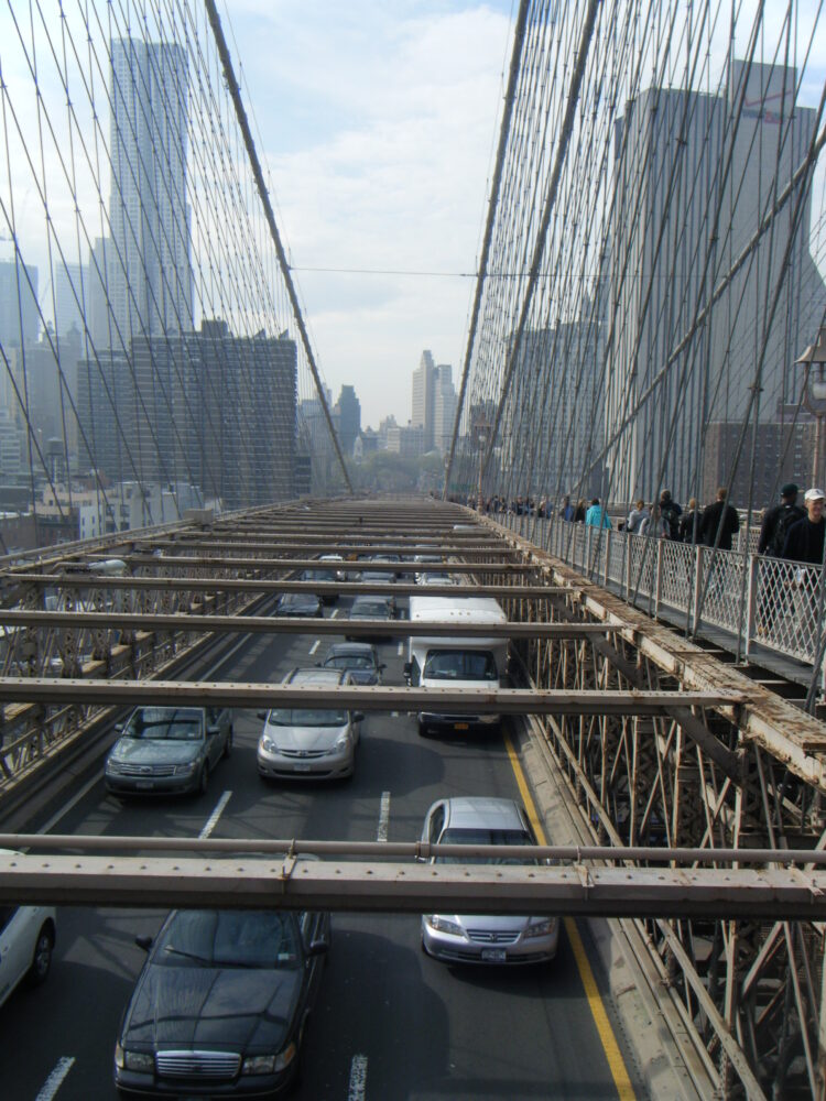The famous Brooklyn Bridge is amongst the landmark structures now considered structurally deficient – image © courtesy of Mike Woof