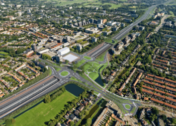 Plan view of A9 highway near Amstelveen after successful upgrade and expansion – image © courtesy of Fugro